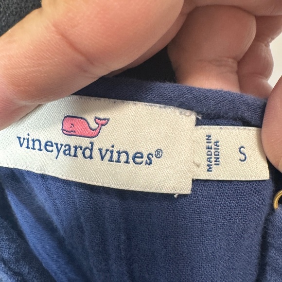Vineyard Vines Strappy Cross Back Coverup Dress Blue - Picture 5 of 8